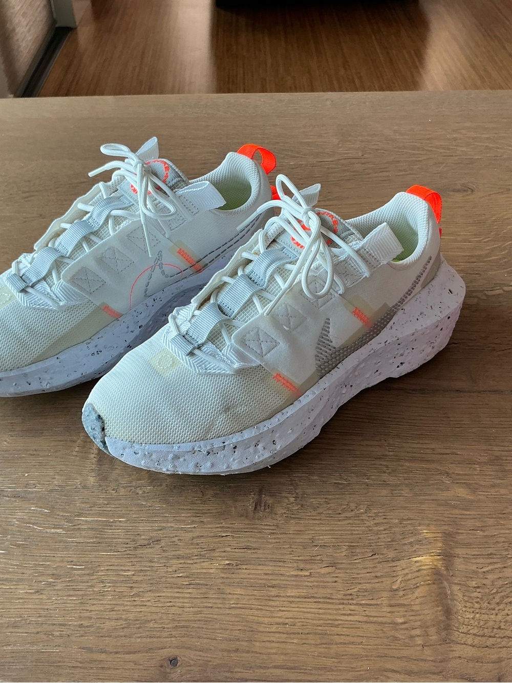 Nike White Mesh Sneaker Crater Impact CW2386-100, womens size 8